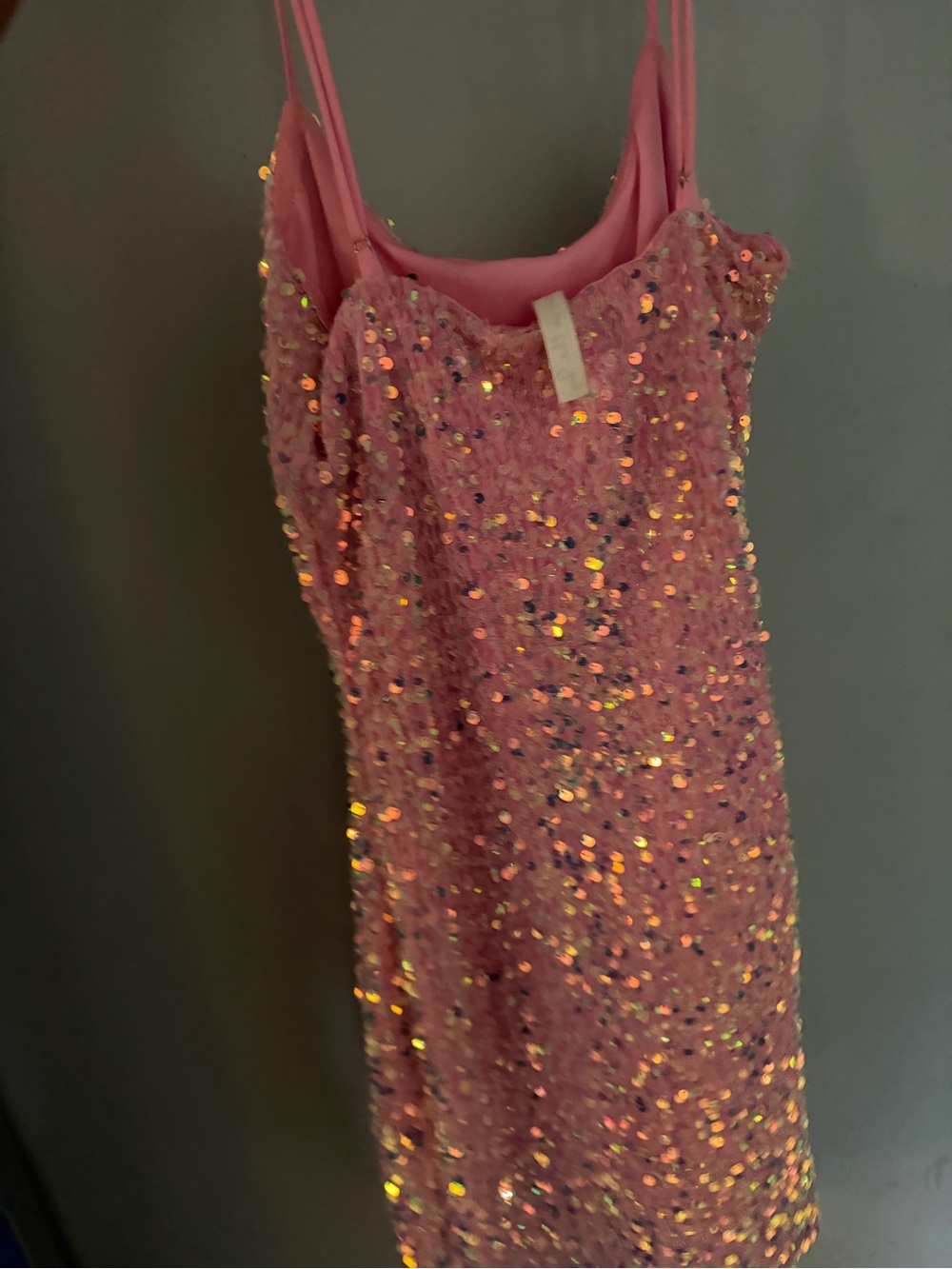 Lucy in the Sky Pink Sequin Slip Mini Dress - Picture 3 of 3